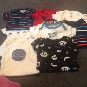 (8) Carters 3-6 month short sleeve onesies